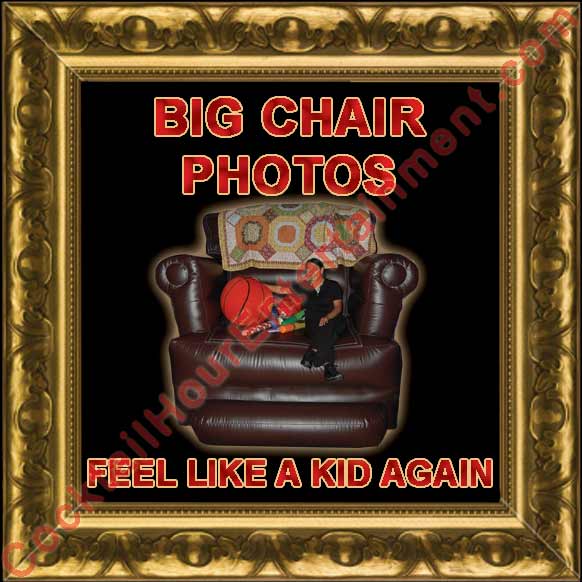big chair photo with green screen