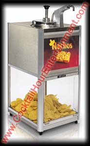 Nacho Chip Warmer With Heated Cheese Dispenser